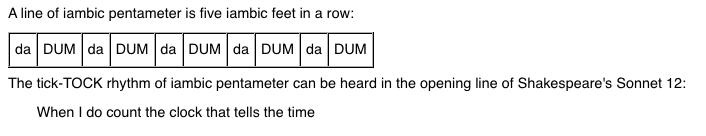 Iambic Pentameter
