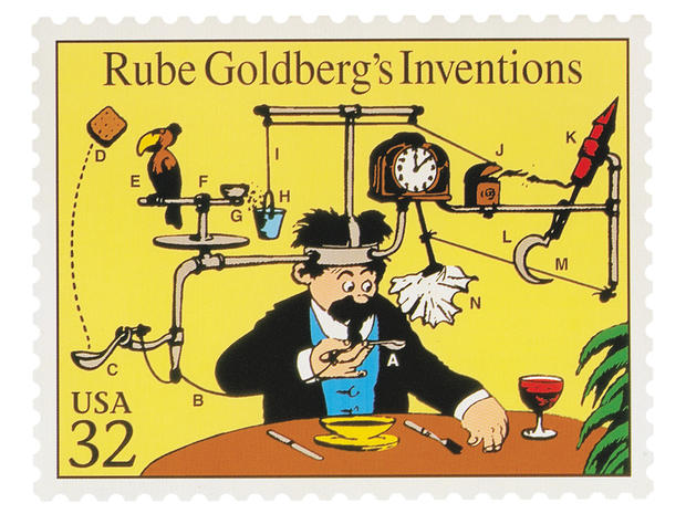 rube goldberg stamp